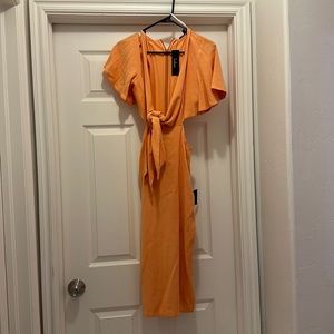 Orange cocktail dress
